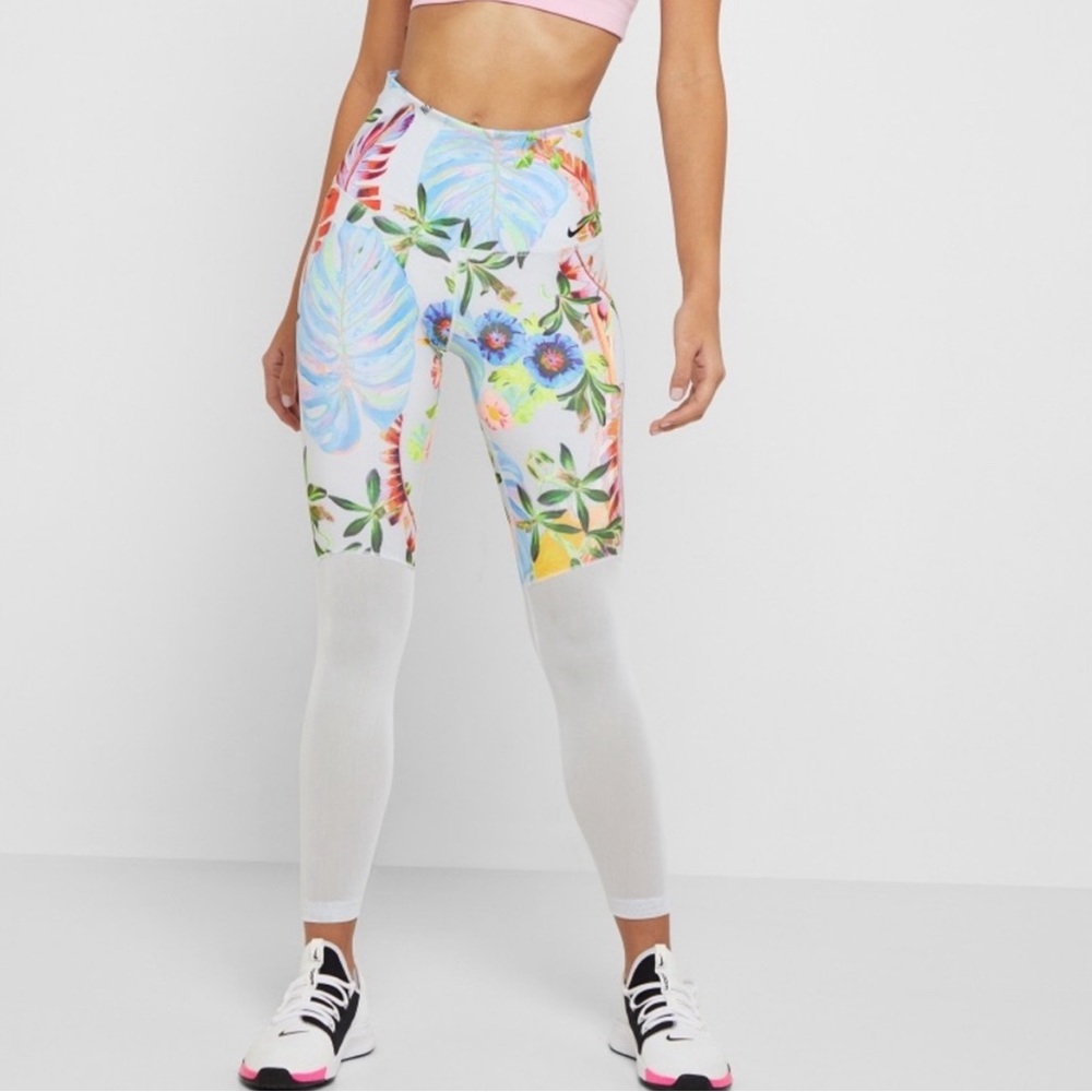 Nike Women's Power 7/8 High Waist Training Floral Tight Pant